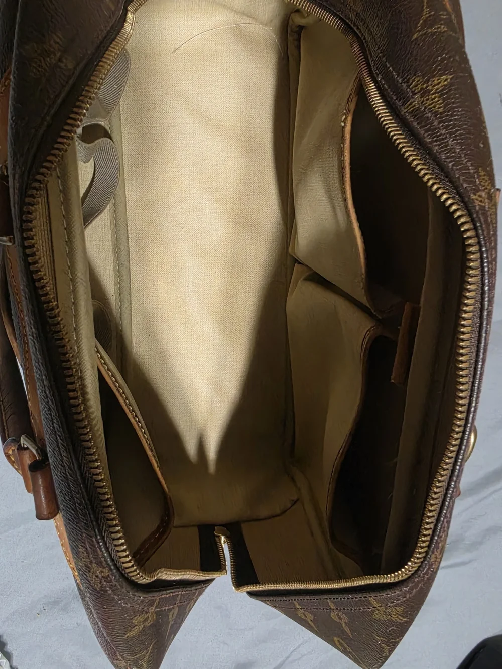 Louis Vuitton Monogram Canvas Duffel in Brown with Tan Trim
